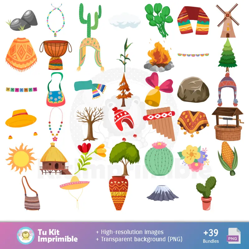 Números Temáticos | Patrones y Texturas Alpacas - Kits de Scrapbook y Fiestas