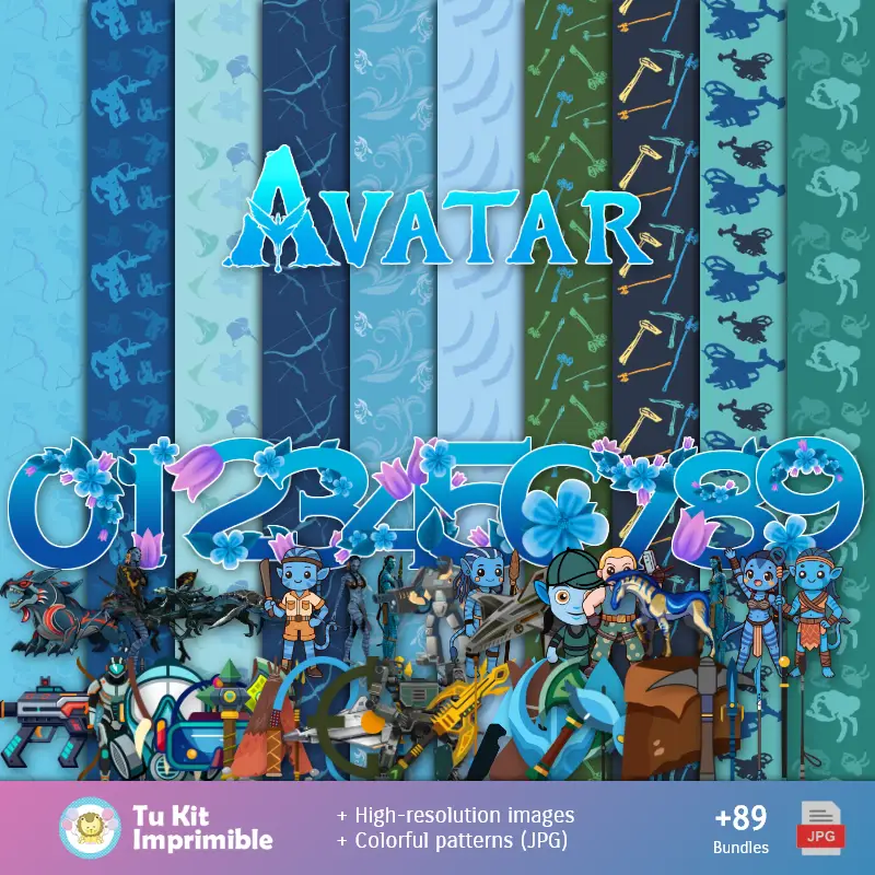 Patrones y Texturas Avatar - Kits de Scrapbook y Fiestas