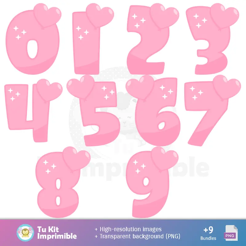 Números Temáticos | Patrones y Texturas Baby Shower - Kits de Scrapbook y Fiestas