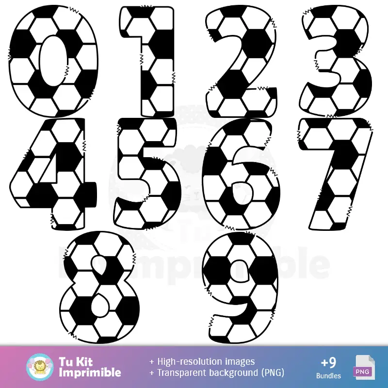 Números Temáticos | Patrones y Texturas Blue Lock - Kits de Scrapbook y Fiestas