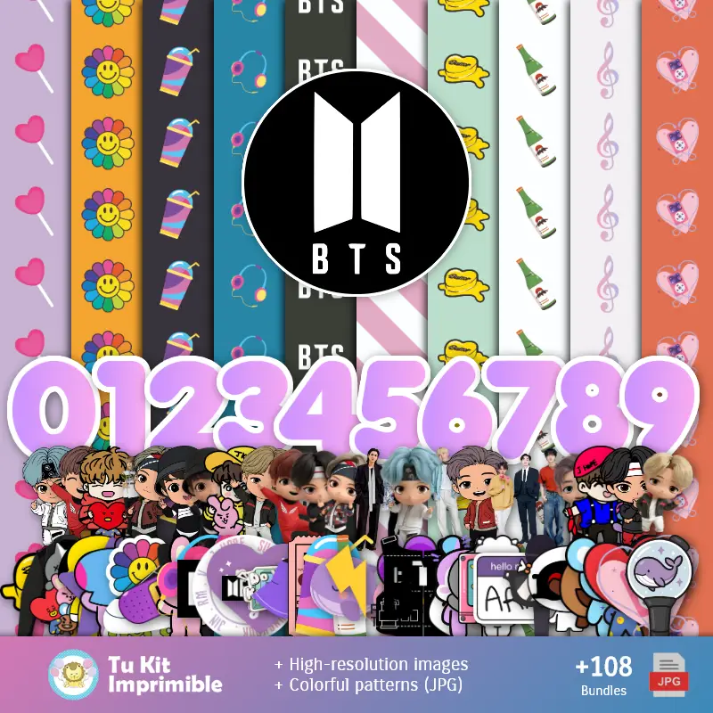 Patrones y Texturas BTS - Kits de Scrapbook y Fiestas