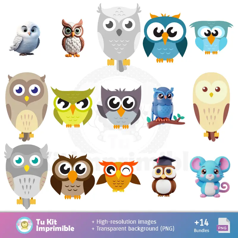 Fondos | Patrones y Texturas Búhos y Lechuzas - Kits de Scrapbook y Fiestas