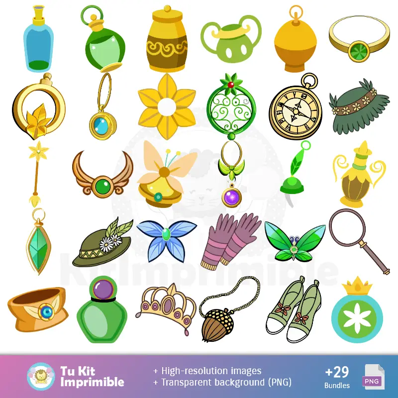 Personajes | Patrones y Texturas Campanita Tinker Bell - Kits de Scrapbook y Fiestas