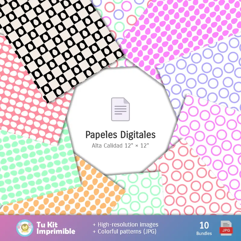 Collages | Patrones y Texturas Conejo de Pascua - Kits de Scrapbook y Fiestas