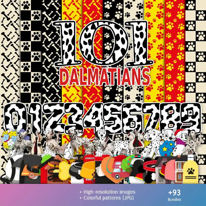 Patrones y Texturas Dálmatas - Kits de Scrapbook y Fiestas