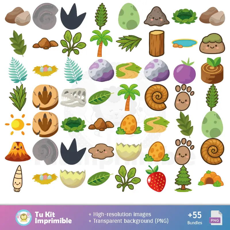 Accesorios | Patrones y Texturas Dinosaurios - Kits de Scrapbook y Fiestas