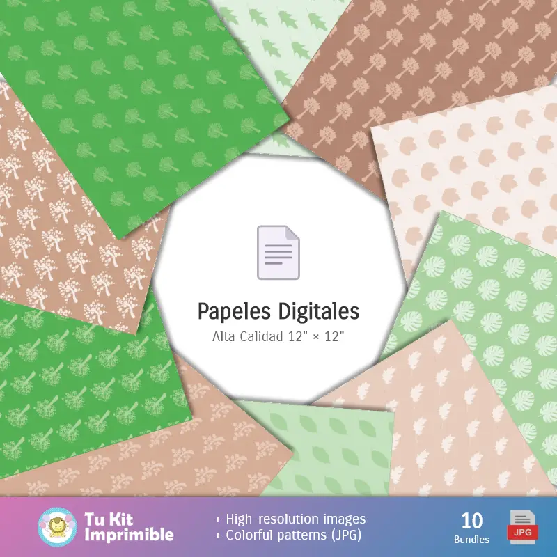 Collages | Patrones y Texturas El Oso Yogi - Kits de Scrapbook y Fiestas