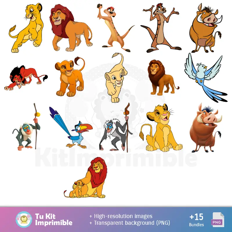 Fondos | Patrones y Texturas El Rey León - Kits de Scrapbook y Fiestas