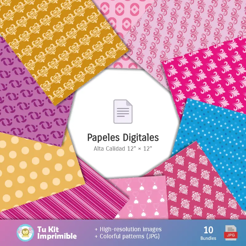 Collages | Patrones y Texturas Elena de Avalor - Kits de Scrapbook y Fiestas