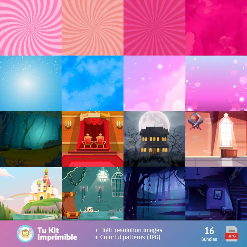 Patrones y Texturas Ever After High - Kits de Scrapbook y Fiestas