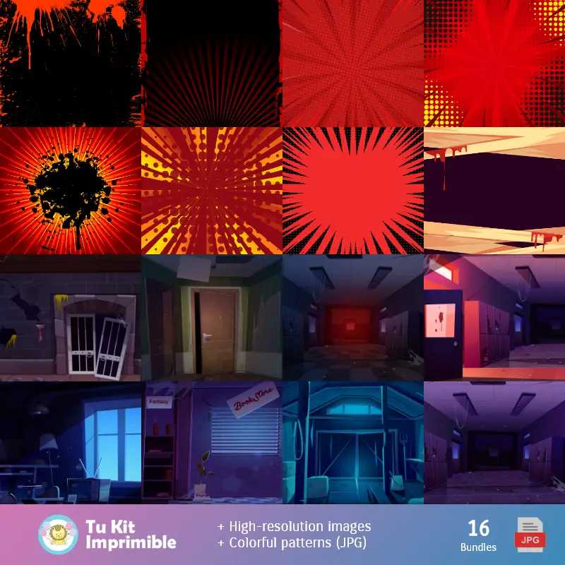 Personajes | Patrones y Texturas Five Nights at Freddy's - Kits de Scrapbook y Fiestas