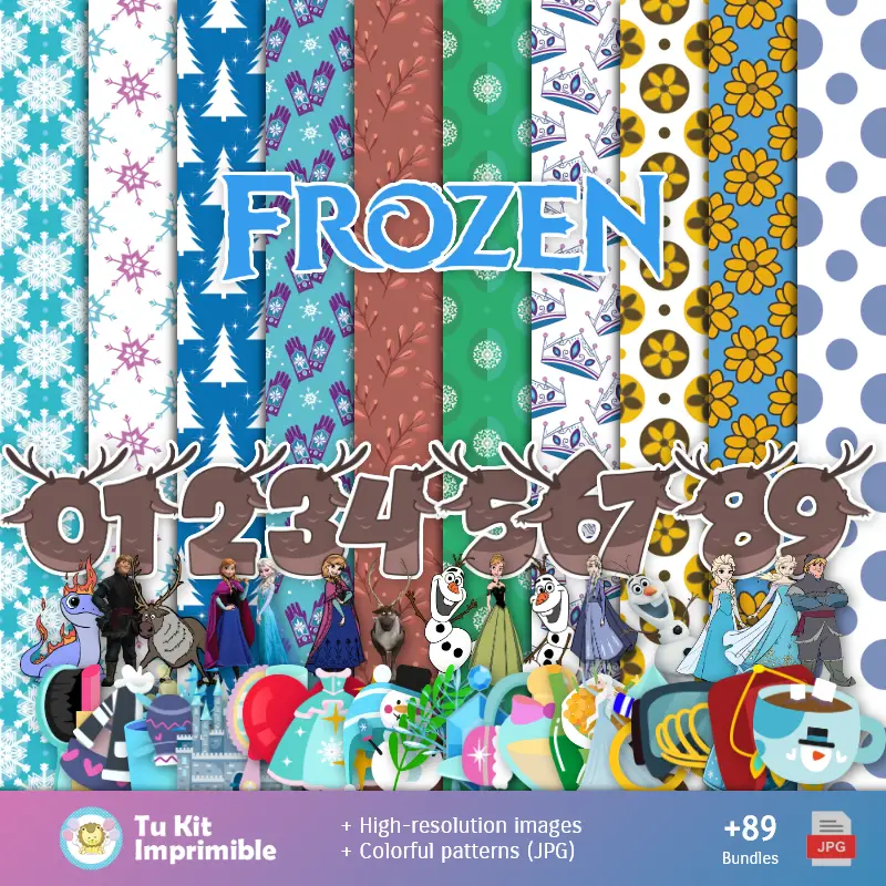 Fondos | Patrones y Texturas Frozen - Kits de Scrapbook y Fiestas