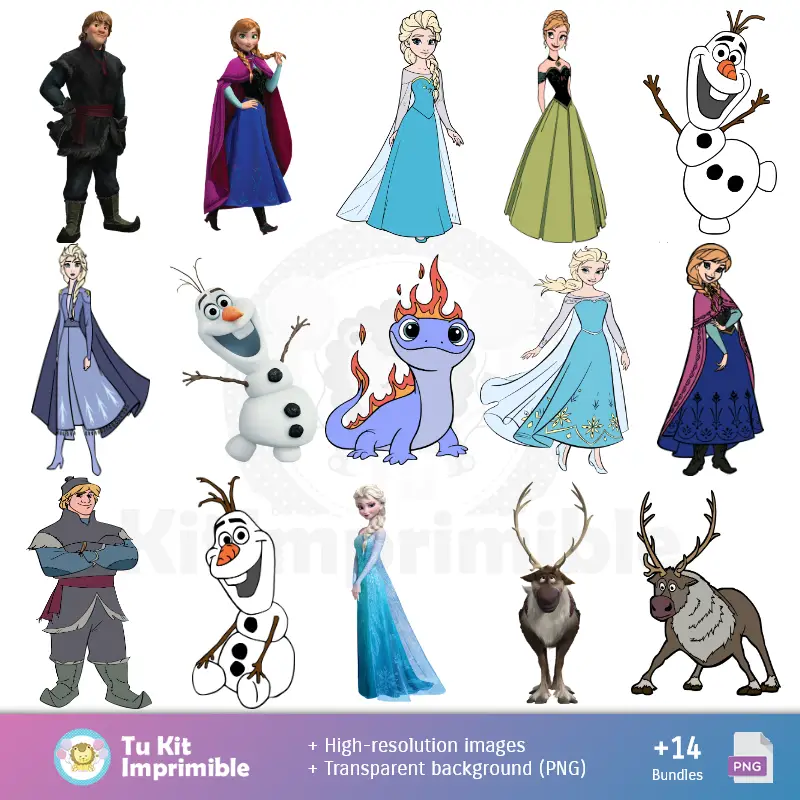 Personajes | Patrones y Texturas Frozen - Kits de Scrapbook y Fiestas