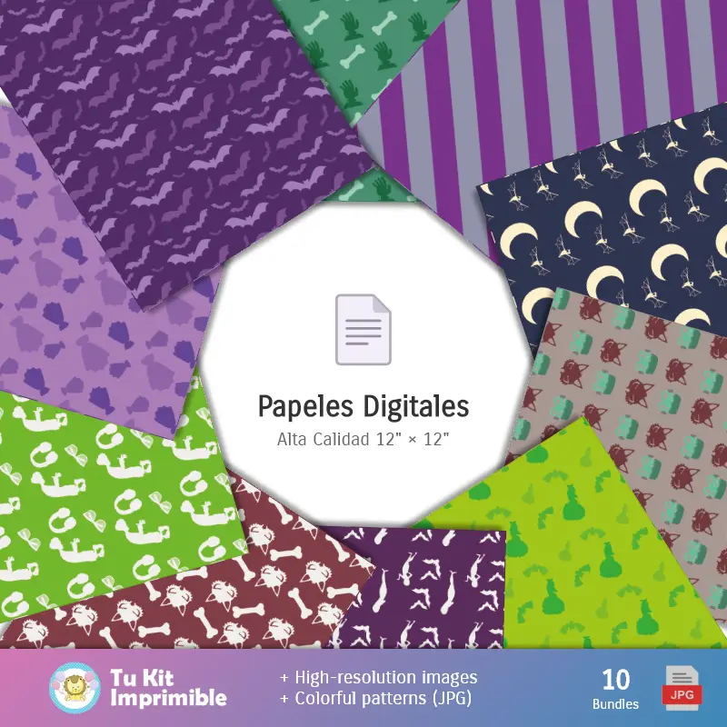 Collages | Patrones y Texturas Hotel Transylvania - Kits de Scrapbook y Fiestas