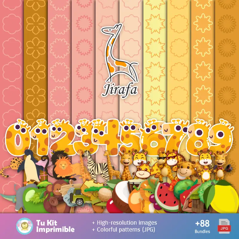 Fondos | Patrones y Texturas Jirafas - Kits de Scrapbook y Fiestas