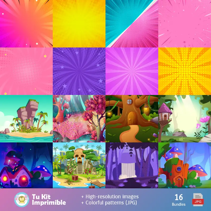 Fondos | Patrones y Texturas Labubu - Kits de Scrapbook y Fiestas