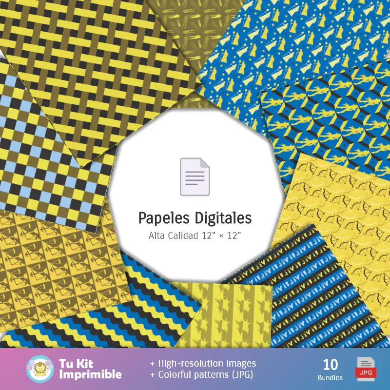 Personajes | Patrones y Texturas Los Caballeros del Zodiaco - Kits de Scrapbook y Fiestas