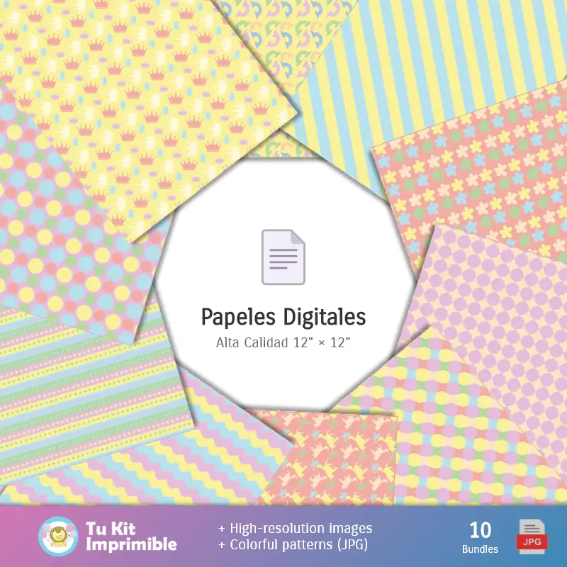 Collages | Patrones y Texturas My Little Pony Equestria - Kits de Scrapbook y Fiestas