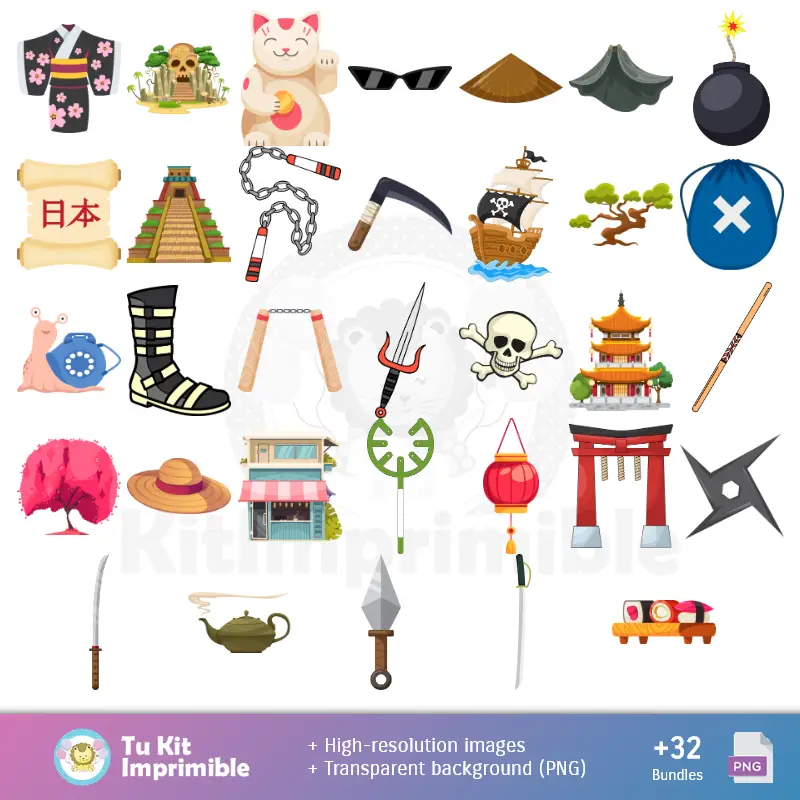 Accesorios | Patrones y Texturas One Piece - Kits de Scrapbook y Fiestas