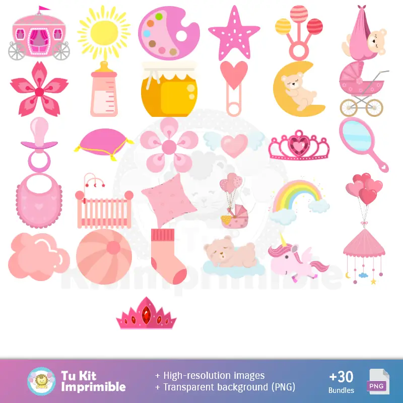 Accesorios | Patrones y Texturas Osita Rosa - Kits de Scrapbook y Fiestas