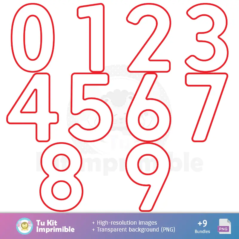 Números Temáticos | Patrones y Texturas Roblox - Kits de Scrapbook y Fiestas