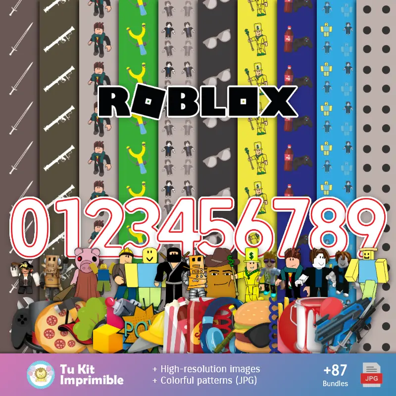 Patrones y Texturas Roblox - Kits de Scrapbook y Fiestas
