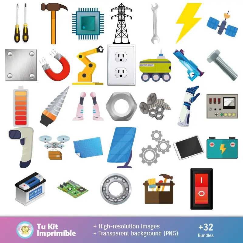 Accesorios | Patrones y Texturas Robots - Kits de Scrapbook y Fiestas