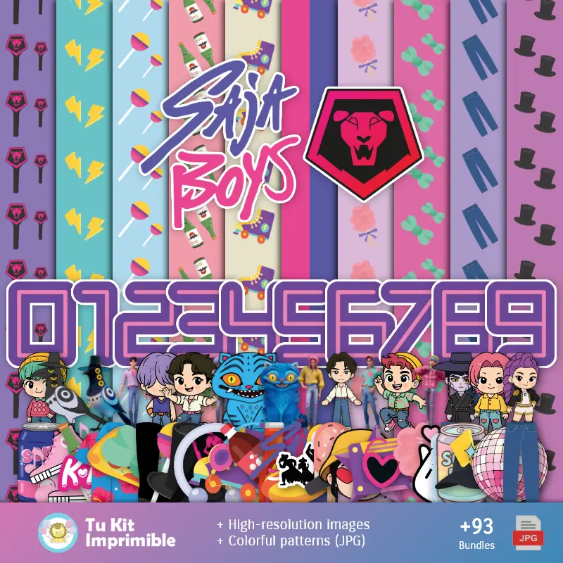 Patrones y Texturas Saja Boys - Kits de Scrapbook y Fiestas