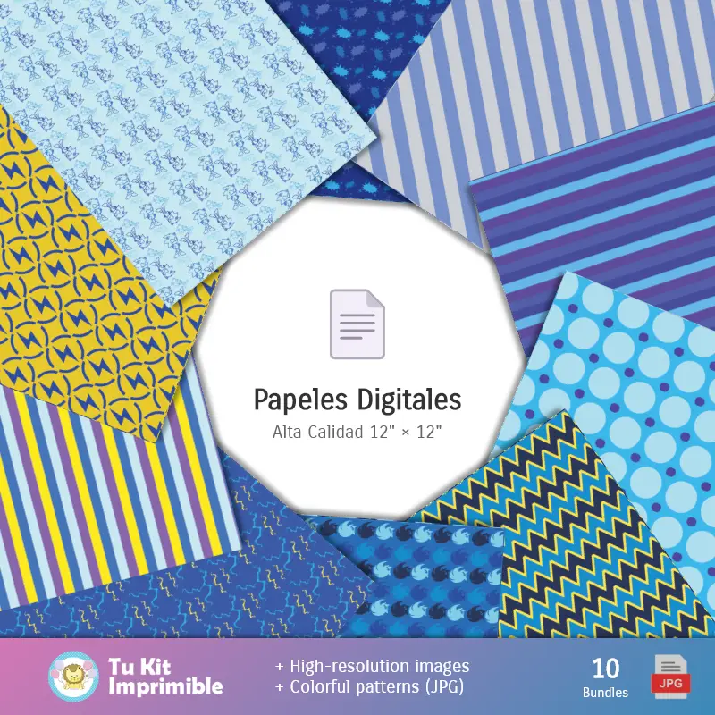Collages | Patrones y Texturas Sonic - Kits de Scrapbook y Fiestas