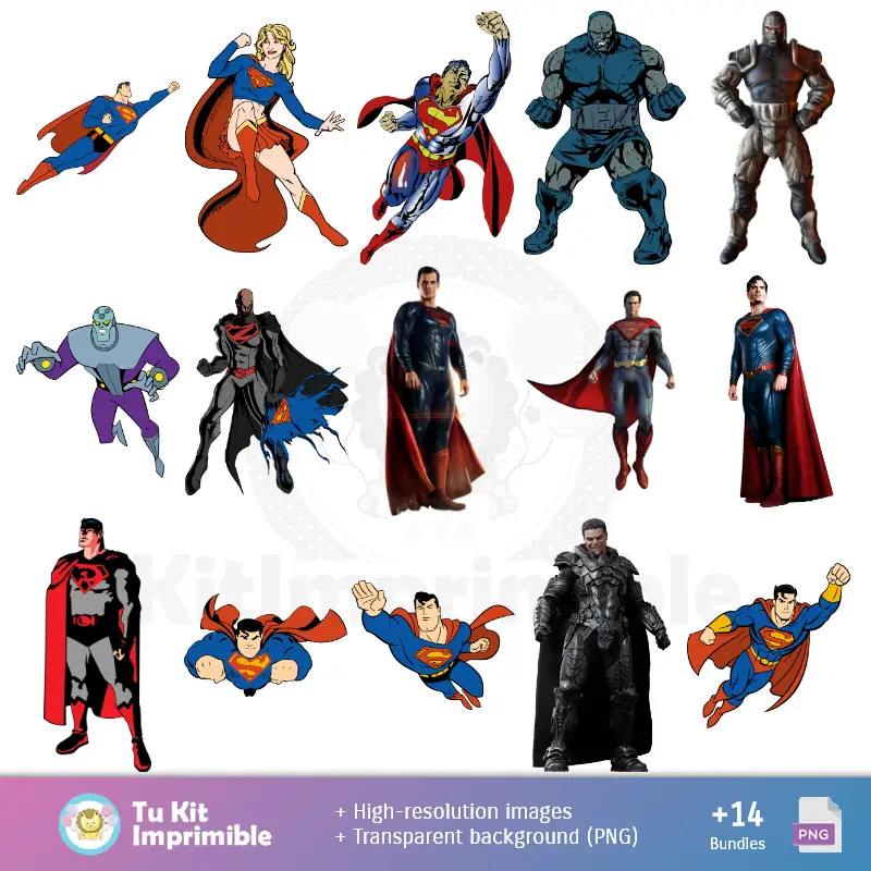 Personajes | Patrones y Texturas Superman - Kits de Scrapbook y Fiestas