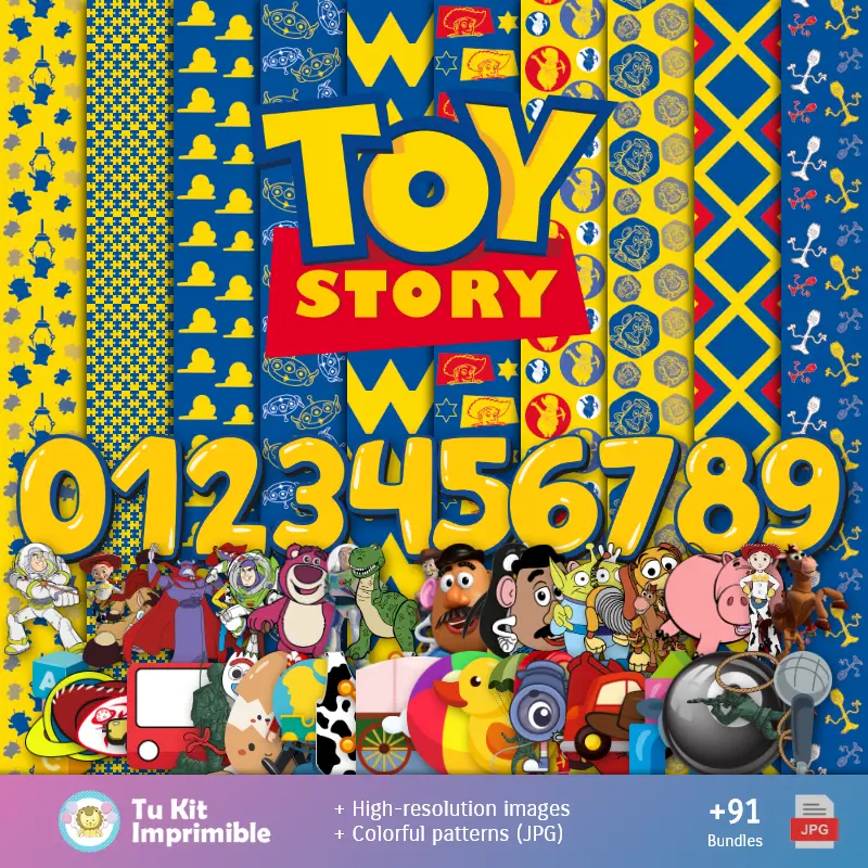 Patrones y Texturas Toy Story - Kits de Scrapbook y Fiestas