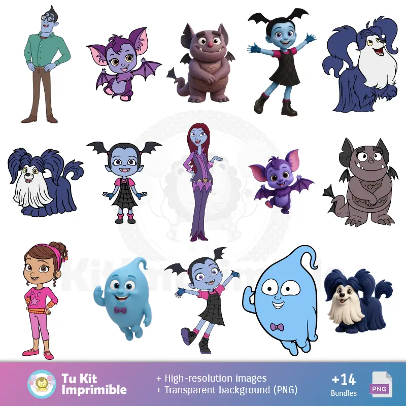 Patrones y Texturas Vampirina - Kits de Scrapbook y Fiestas
