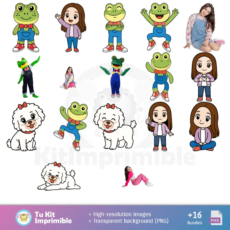 Personajes | Patterns and Textures by Rene and Lara Campos - Scrapbook and Party Kits