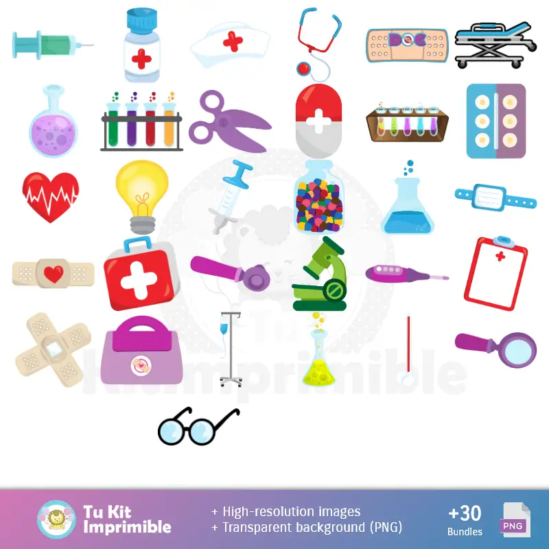 Números Temáticos | Patterns and Textures Doctor Toys - Scrapbook and Party Kits