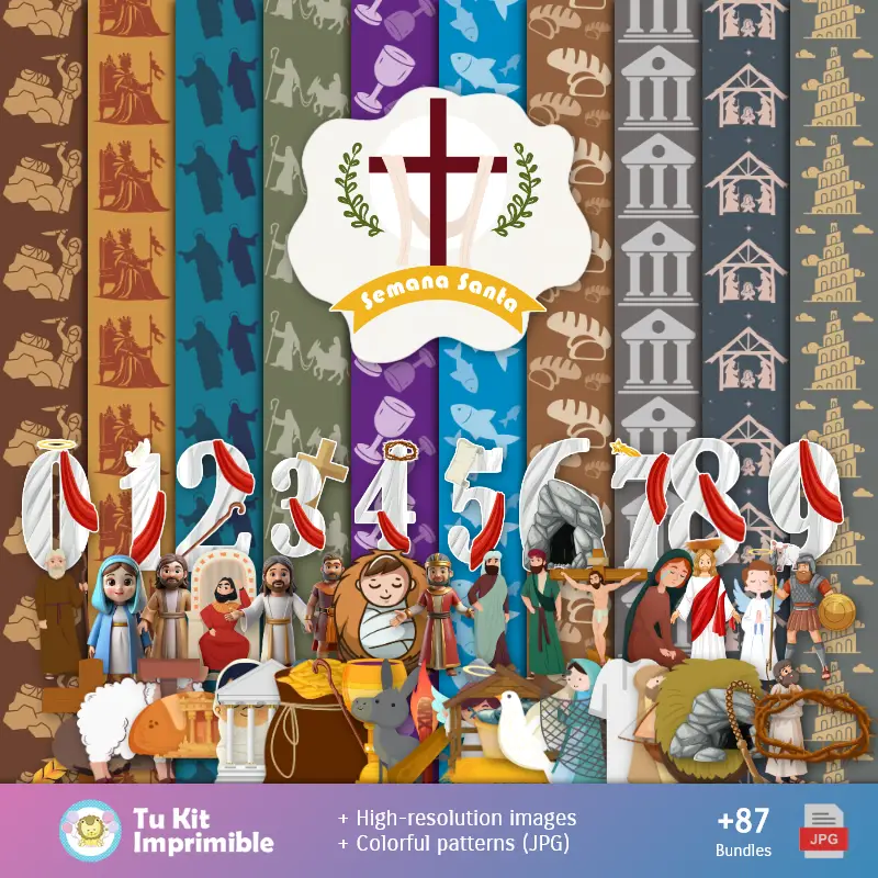 Muster und Texturen Ostern - Scrapbook und Party Kits