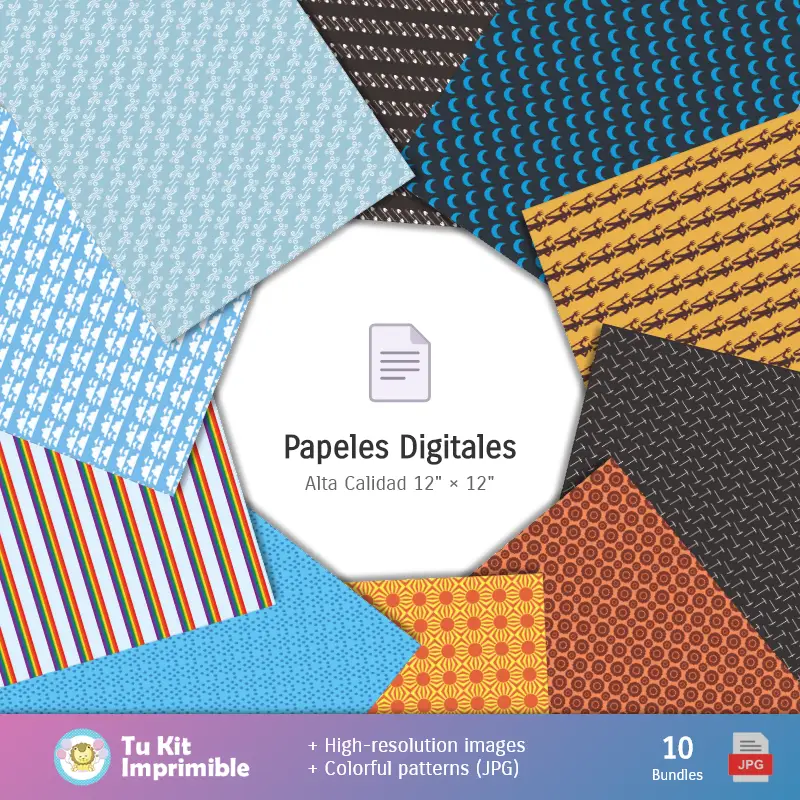 Collages | Patterns and Textures Peasant's Day - Scrapbook and Party Kits