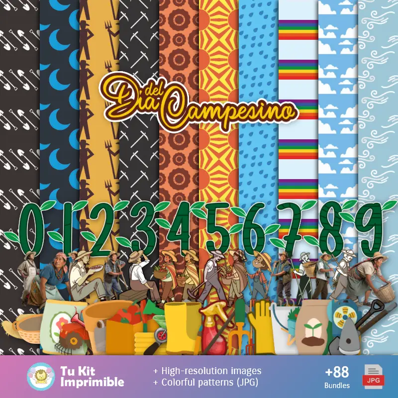 Accesorios | Patterns and Textures Peasant's Day - Scrapbook and Party Kits
