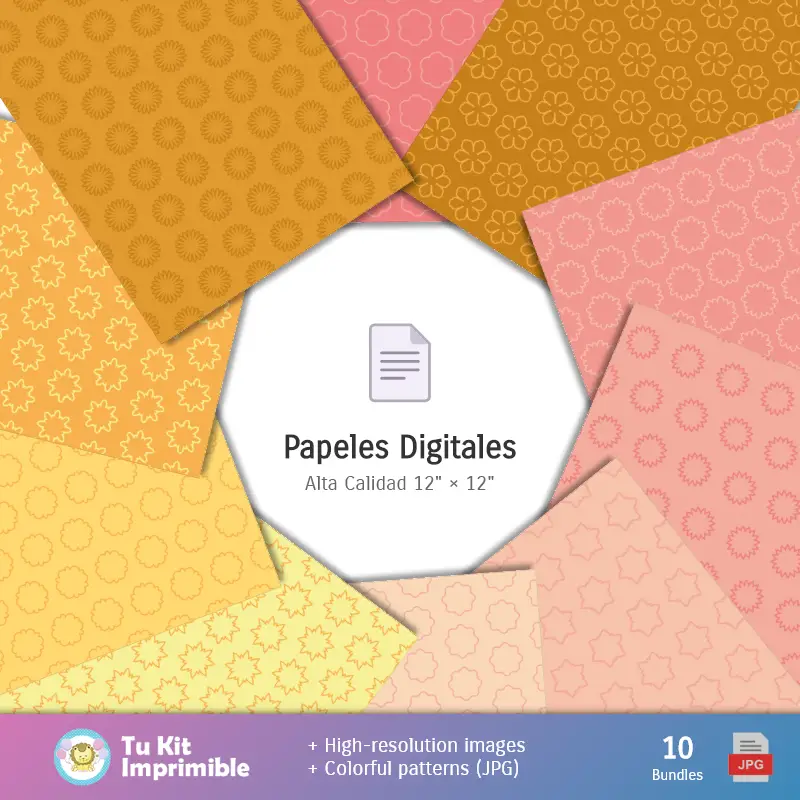 Collages | Patterns and Textures - Scrapbook and Party Kits