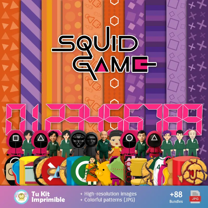 Personajes | Muster und Texturen Quid Spiel - Scrapbook und Party Kits