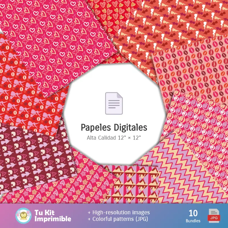 Collages | Patterns et textures Betty Boop - Scrapbook et kits de soirée