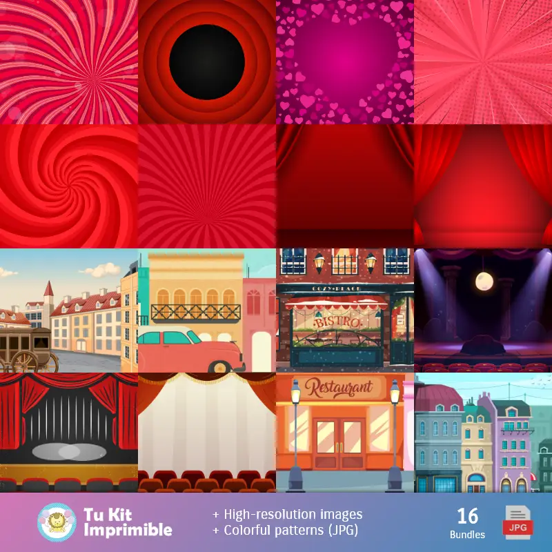 Accesorios | Patterns et textures Betty Boop - Scrapbook et kits de soirée