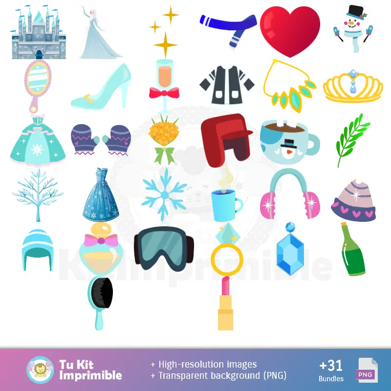 Personajes | Patterns et textures congelés - Scrapbook et kits de fête