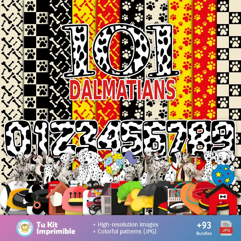 Personajes | Patterns et textures dalmates - Scrapbook et kits pour fêtes
