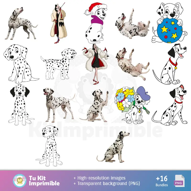 Personajes | Patterns et textures dalmates - Scrapbook et kits pour fêtes