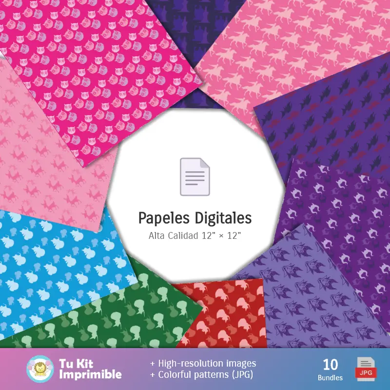 Patterns et textures de beauté au sommeil - Scrapbook et kits de fête