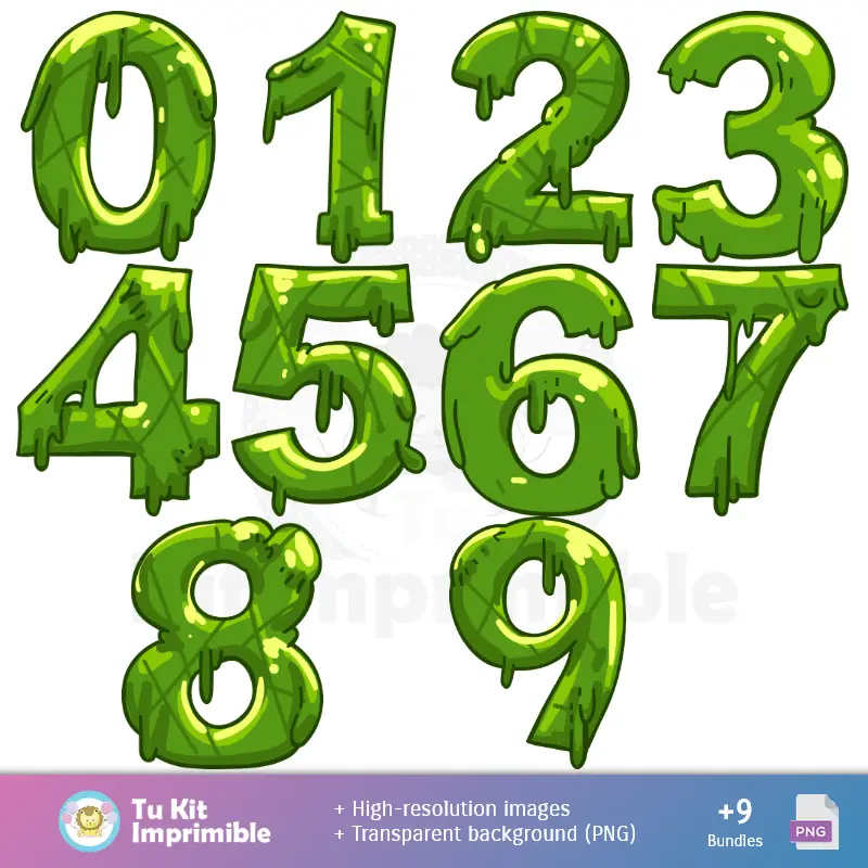 Números Temáticos | Patterns et textures de grinch - Cartables et kits pour fêtes