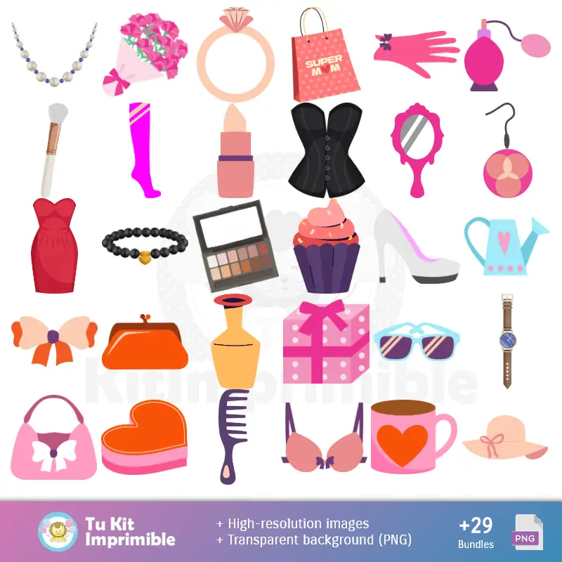 Personajes | Patterns et textures de la fête des mères - Scrapbook et kits de fête