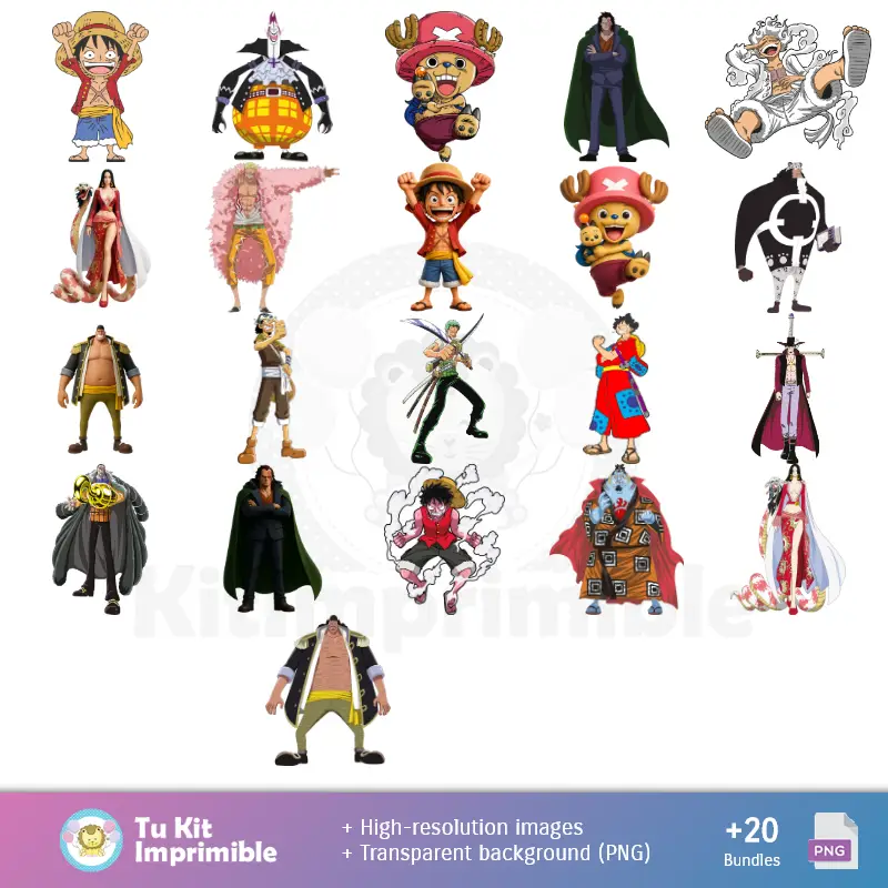 Personajes | Patterns et textures d'une pièce - Kits de scrapbooks et parties