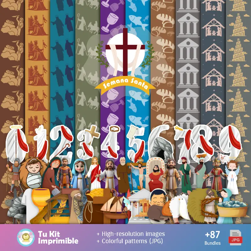 Patterns et textures Pâques - Scrapbook et kits de fête