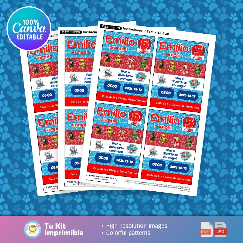 Collages | Paw Patrol Abenteuerliche Paw Patrol Einladung